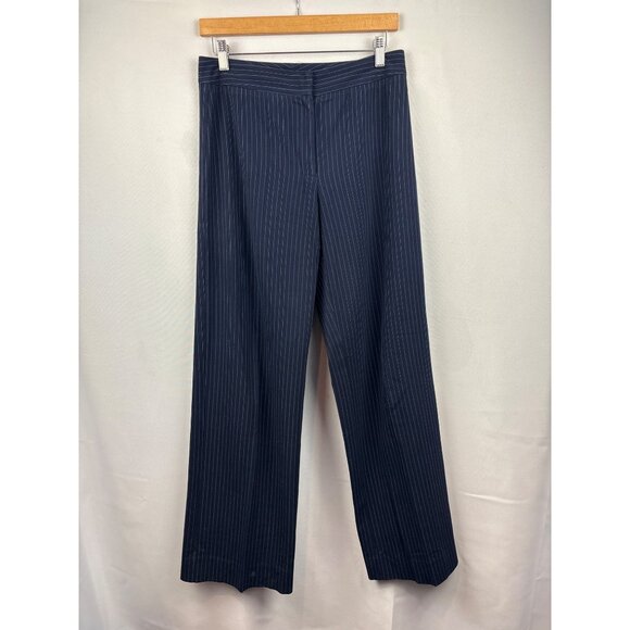 Women’s The Limited Stretch Size 6 Navy with White Pinstripes Slacks - Picture 1 of 4